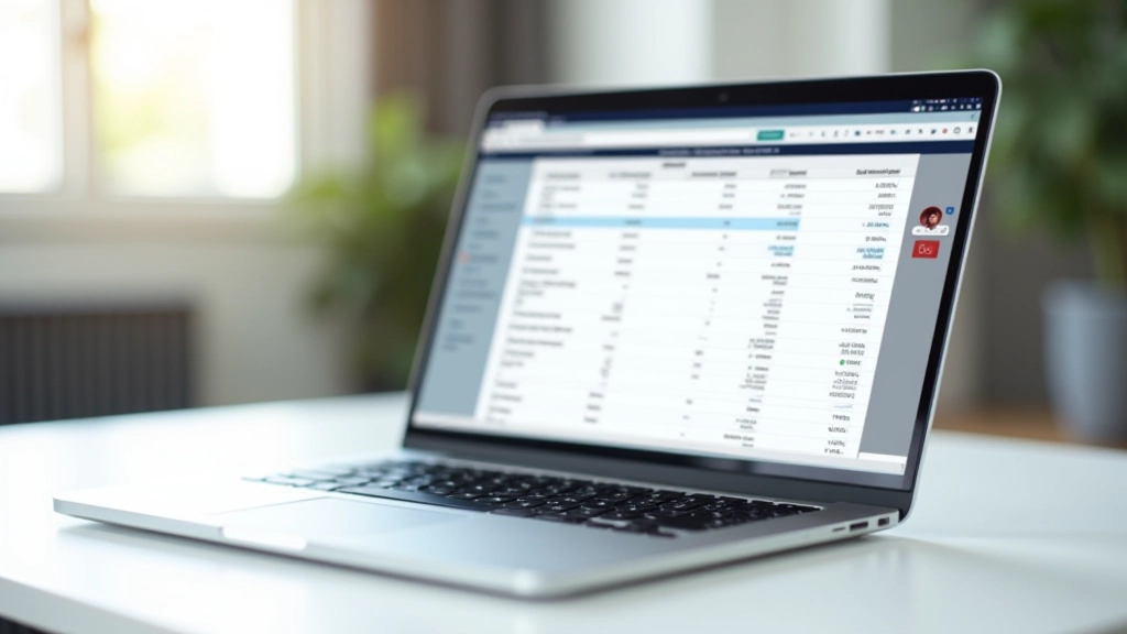 Écran d'ordinateur affichant un tableur de suivi financier avec graphiques et colonnes de chiffres